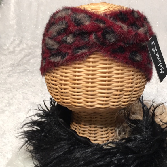 Leopard head wrap wine NEW - Picture 2 of 8